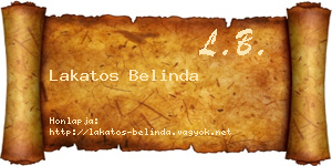 Lakatos Belinda névjegykártya