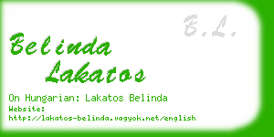 belinda lakatos business card